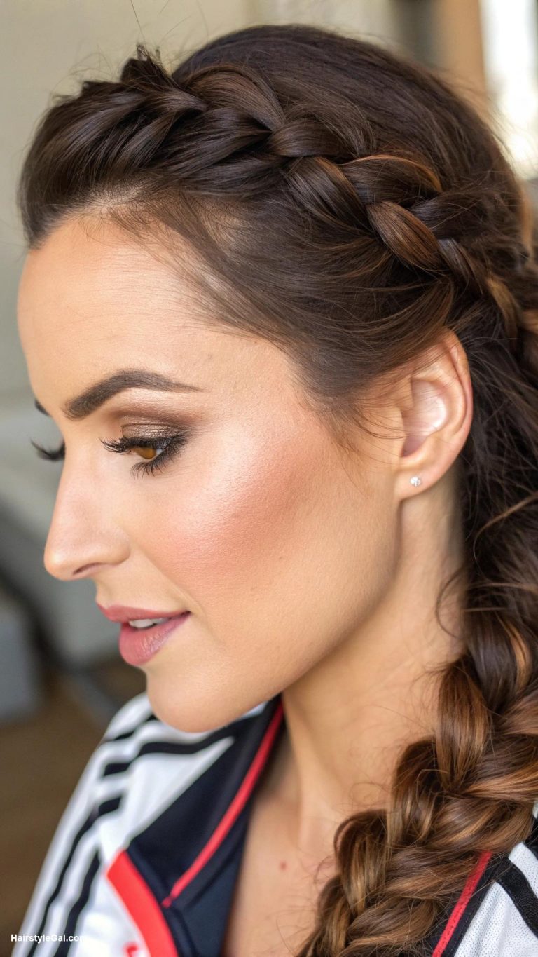 sporty hairstyles Classic French braid for timeless elegance