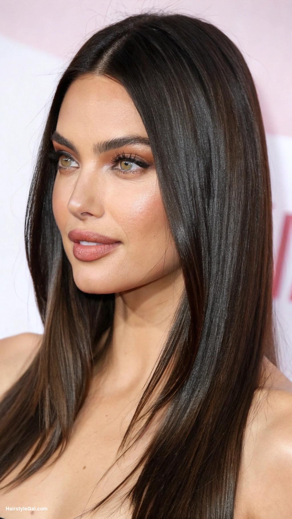 straight hairstyles Middle Parted Straight