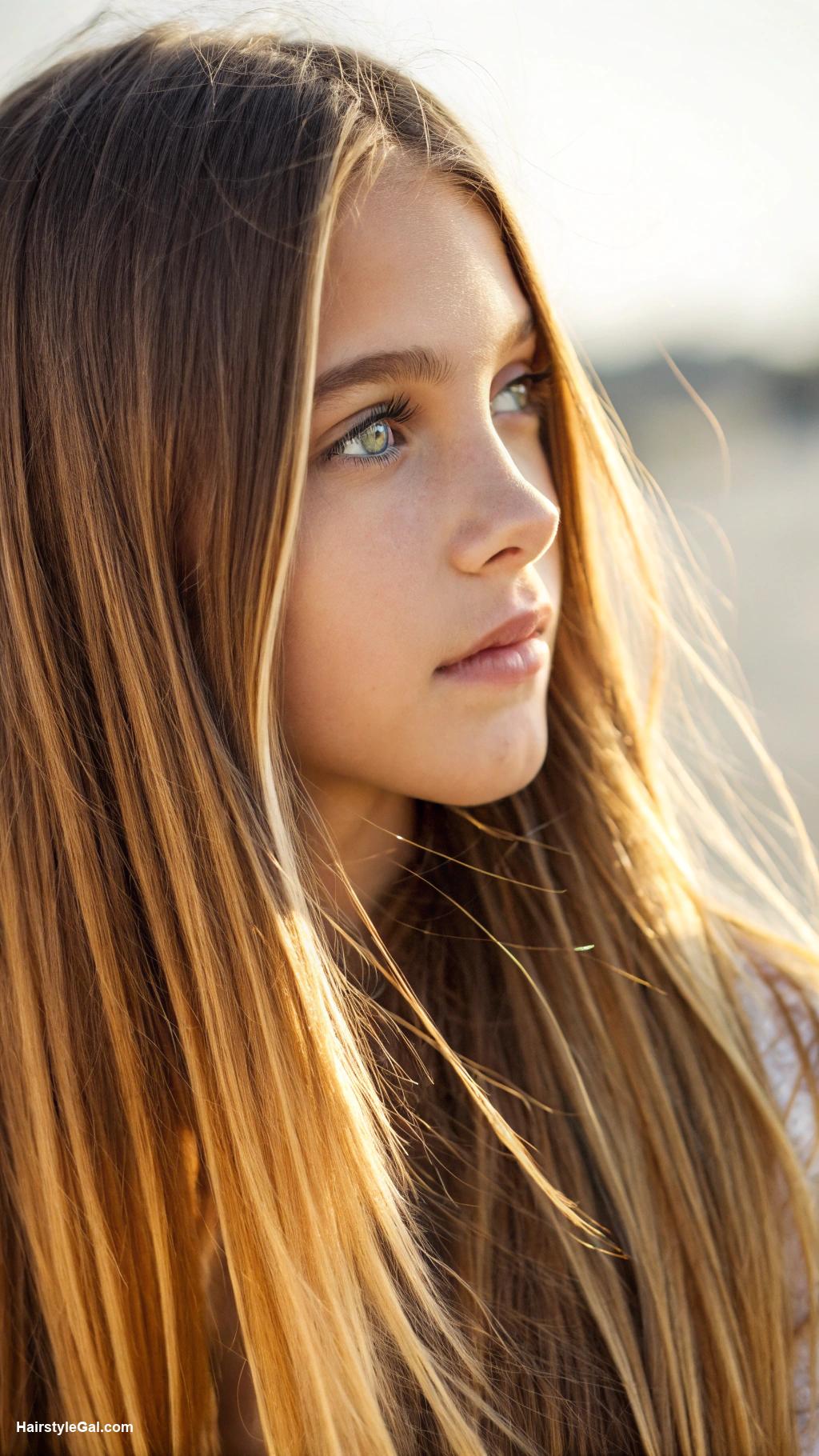 teen girl haircuts Long Straight Hair with Highlights