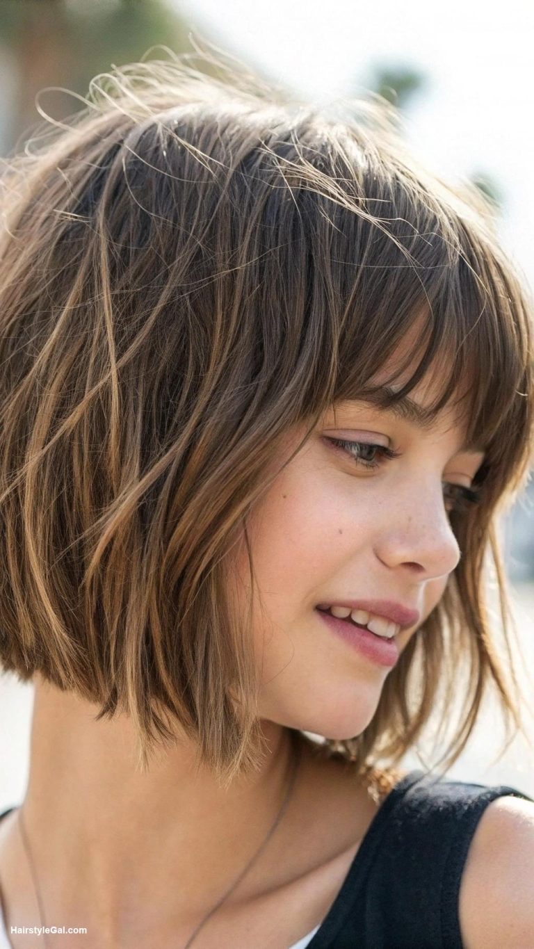 teen girl haircuts Textured Choppy Bob