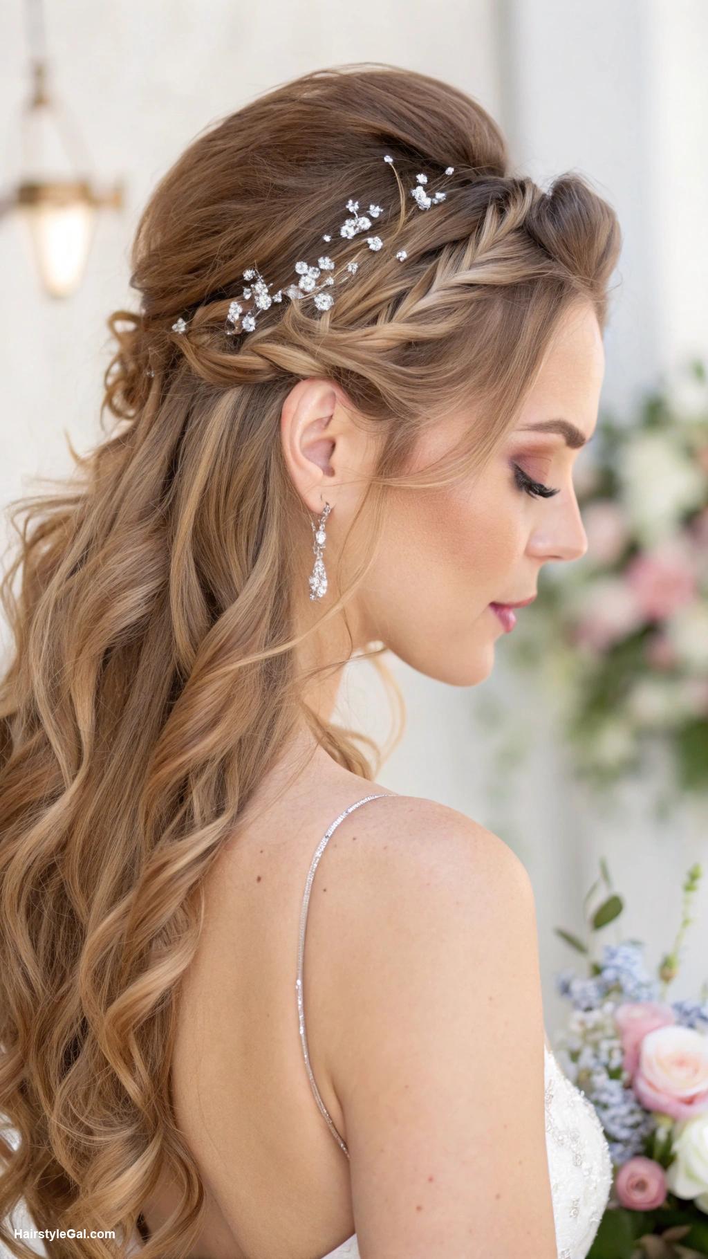 wedding hairstyles Half up half down
