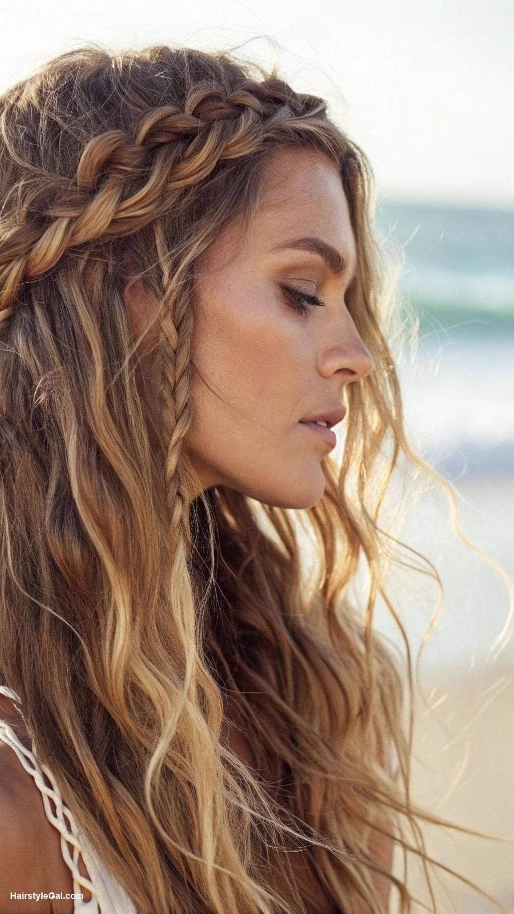 beachy waves hair Braided waves for added texture