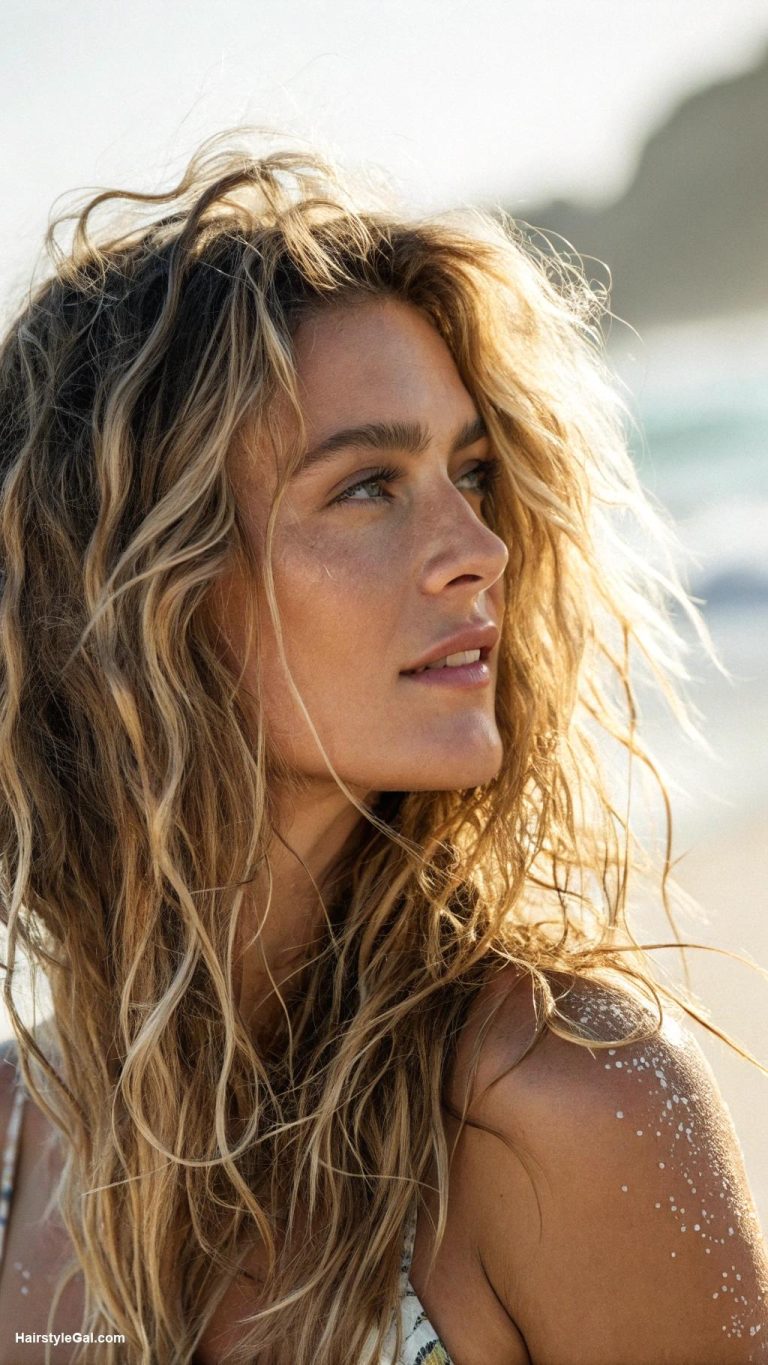 beachy waves hair Messy beachy waves with sea salt spray