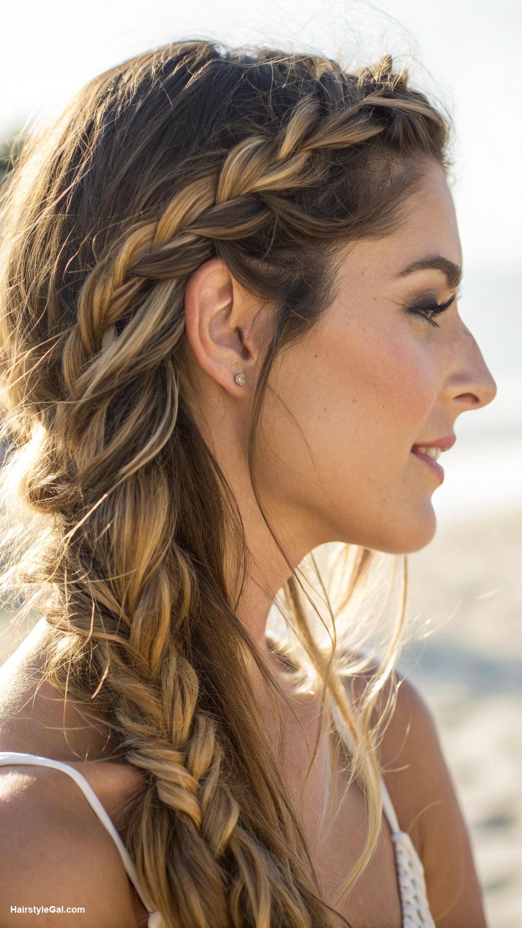 beachy waves hair Textured beach braid