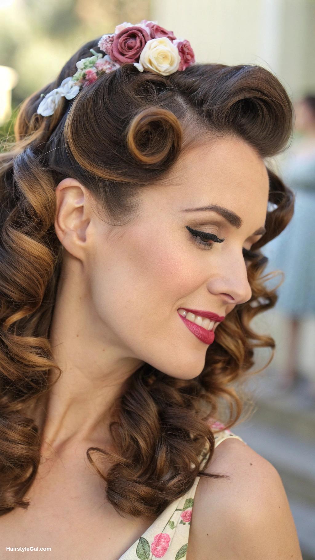 easy hairstyles Vintage pinup curls