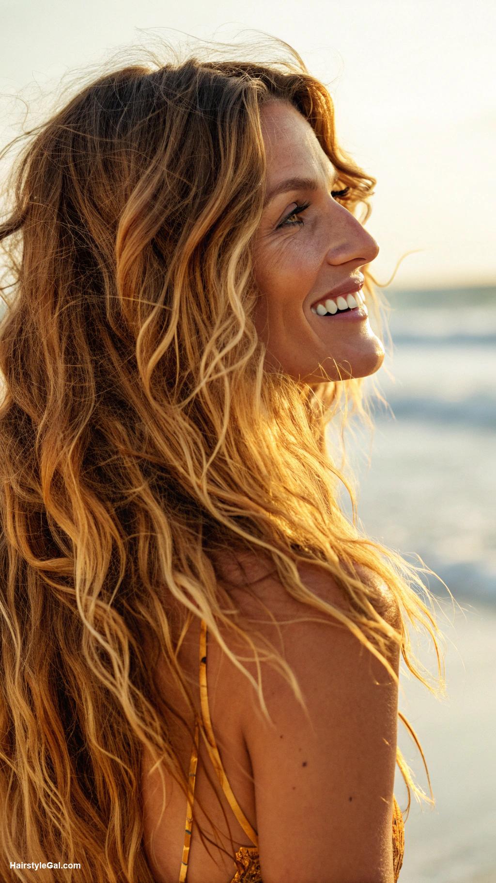 summer hairstyles for long hair Beachy Waves with Sea Salt Spray