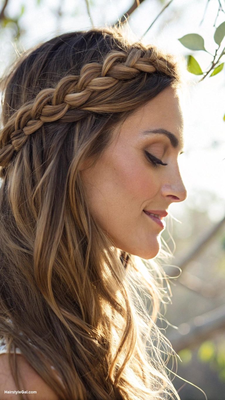 summer hairstyles for long hair Braided Crown for Boho Vibes