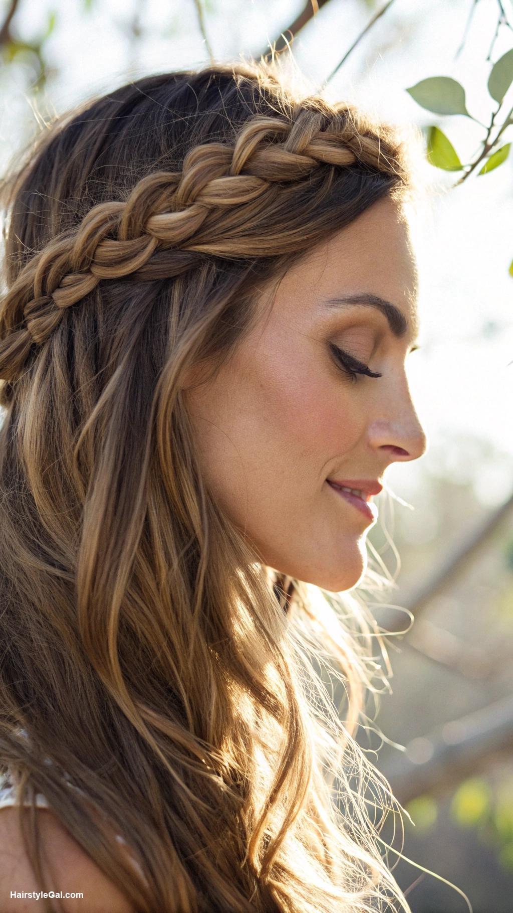 summer hairstyles for long hair Braided Crown for Boho Vibes