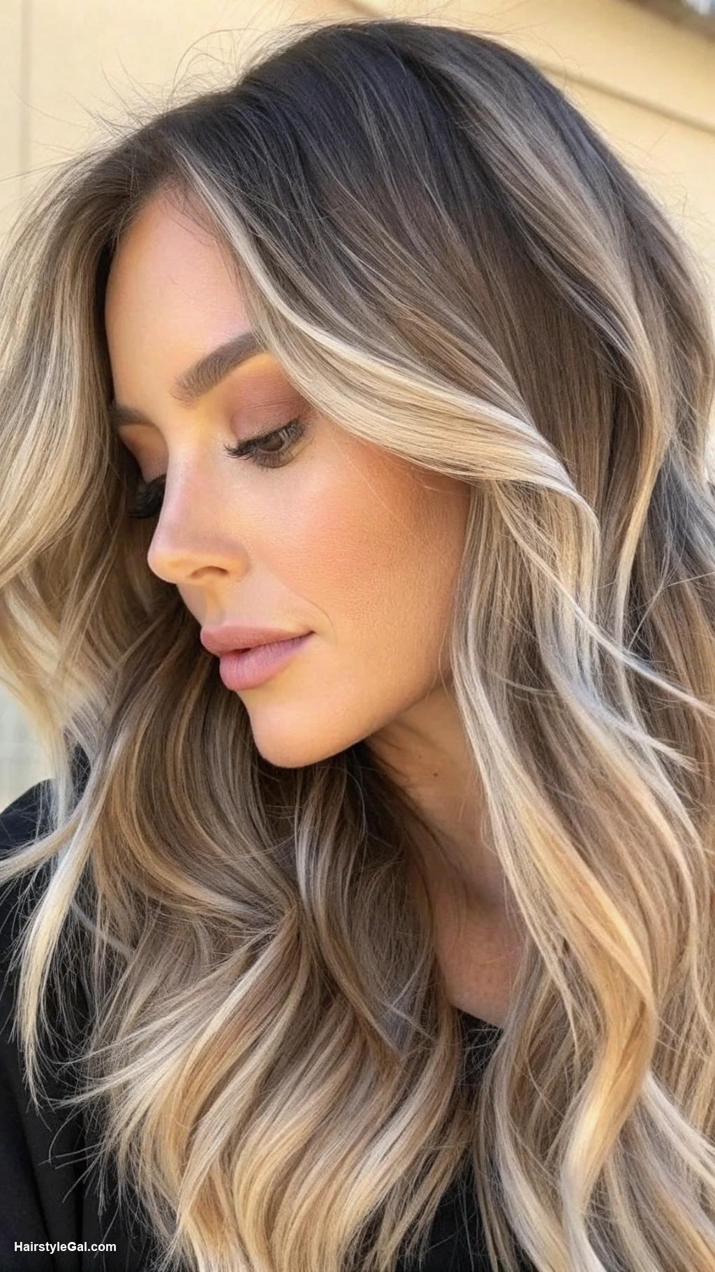 bronde balayage Ashy bronde layers for a chic style
