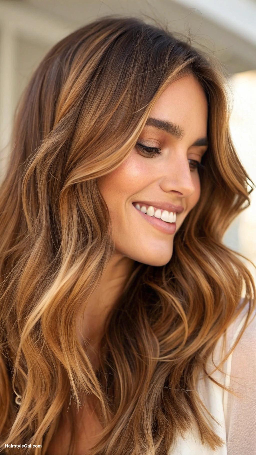 bronde balayage Warm bronde tones for a natural look