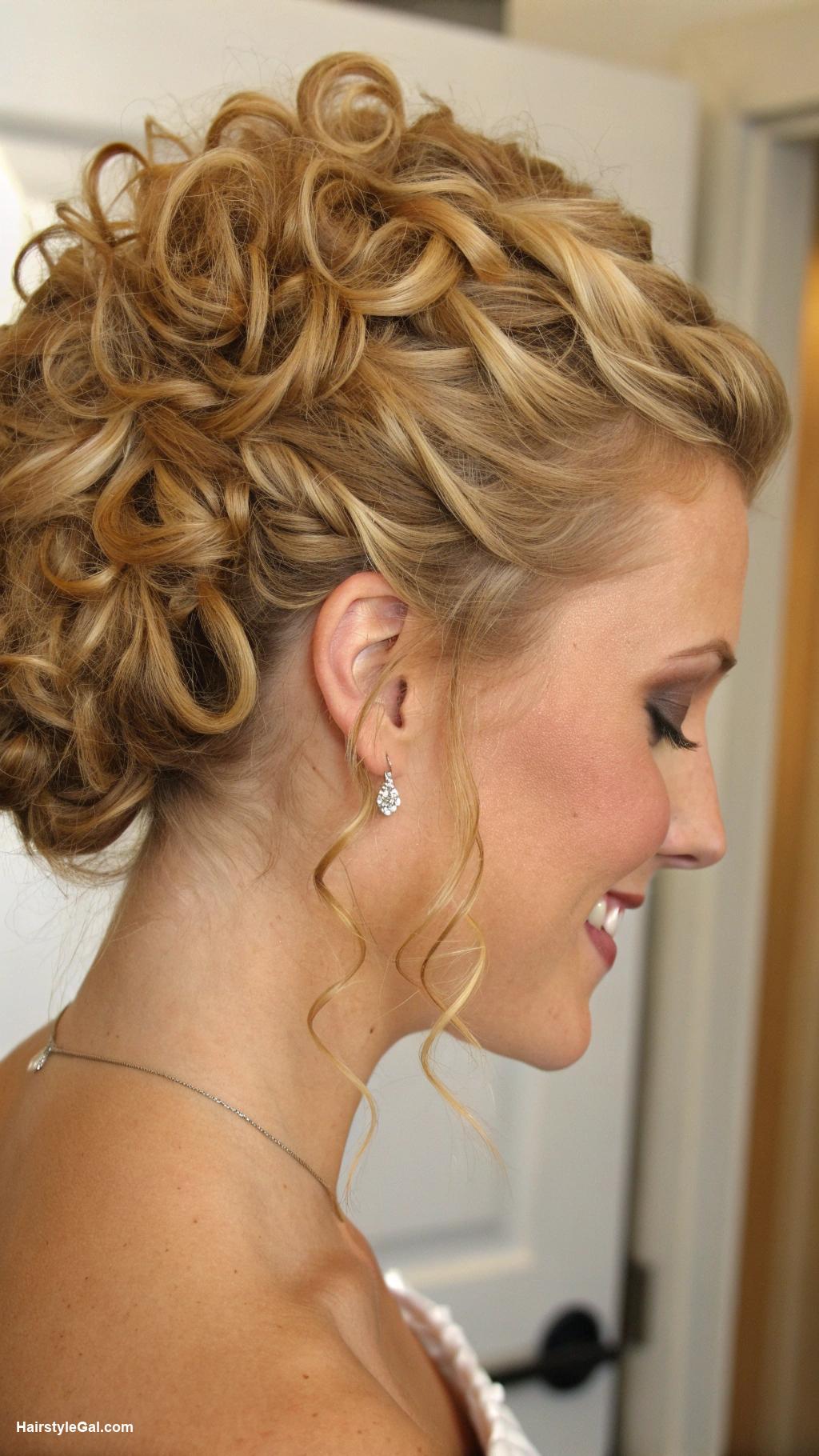 curly hair updos Twisted updo for blonde locks