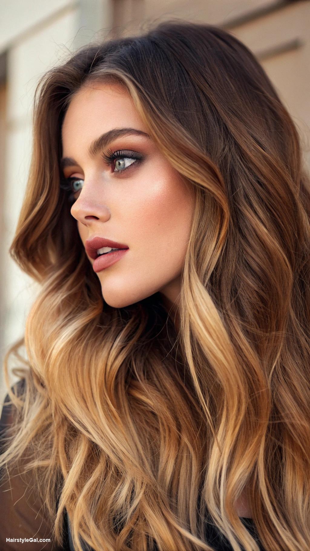 edgy blonde hair Honey blonde ombre with chocolate ends