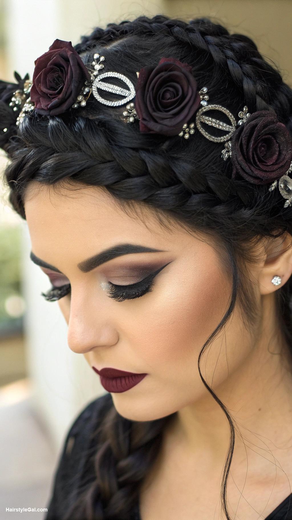 halloween party hairstyles Gothic Braided Crown