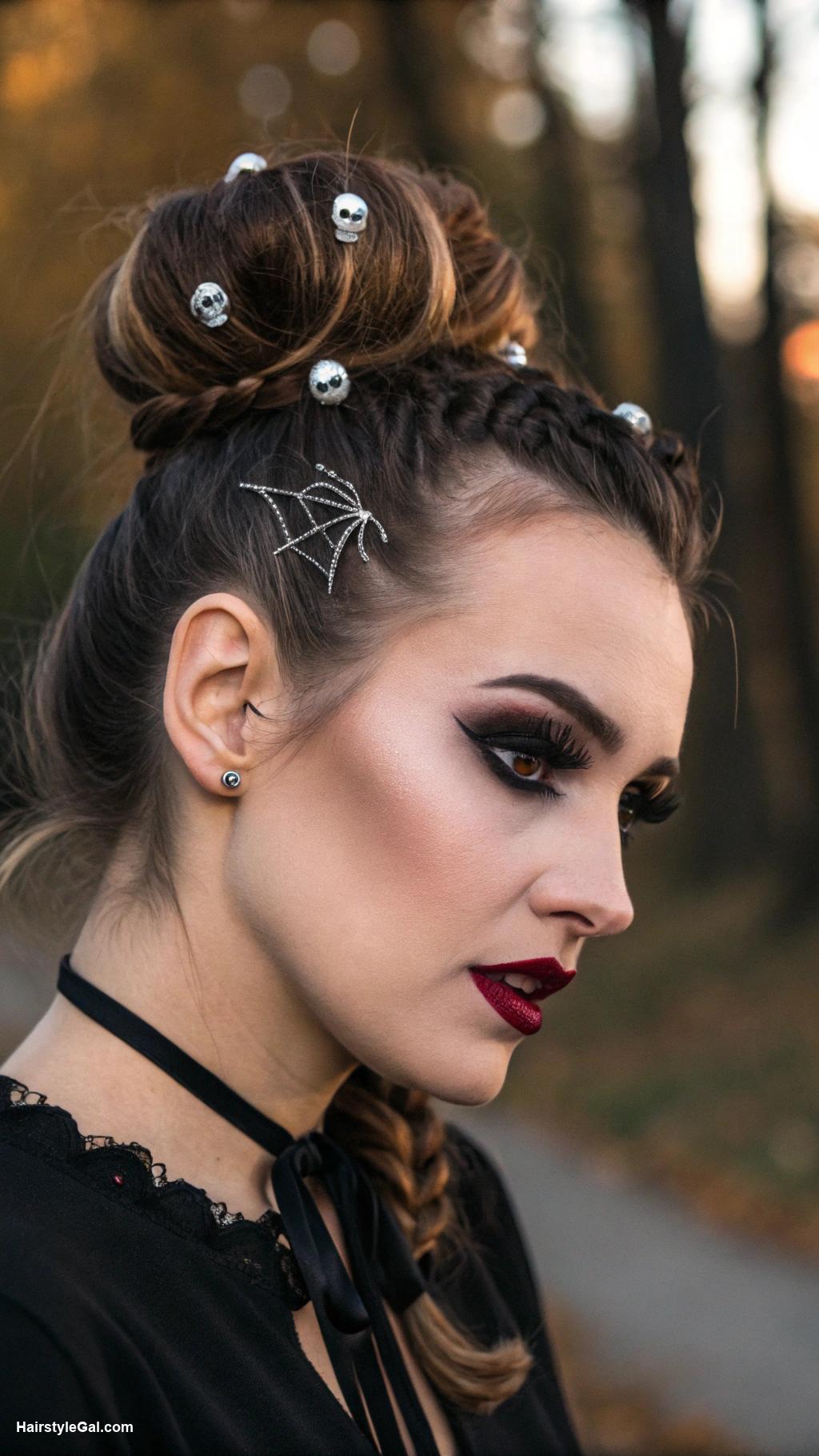 halloween party hairstyles Haunting Half Up Twists