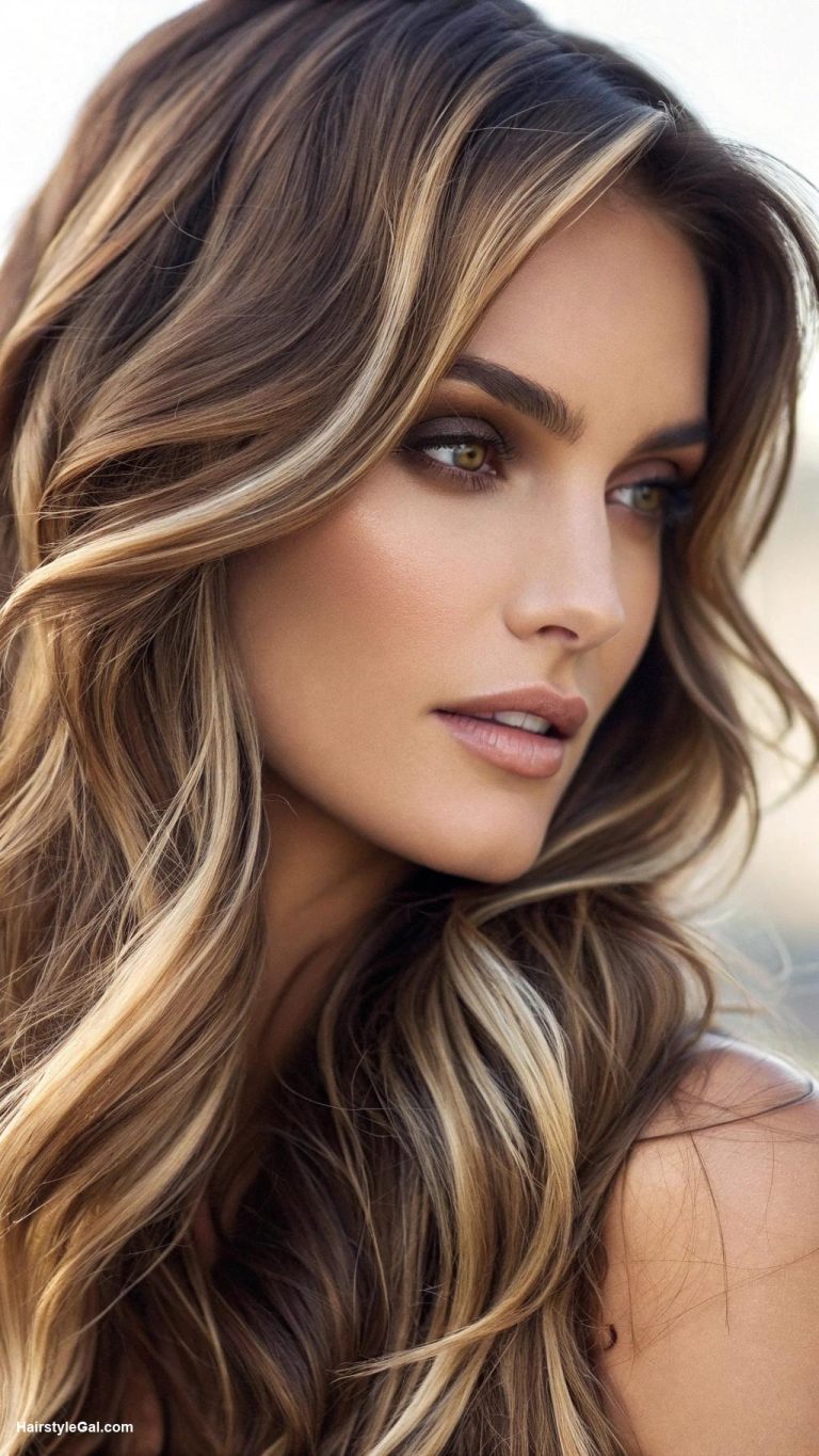 blonde hair for brown eyes Brunette with light blonde streaks
