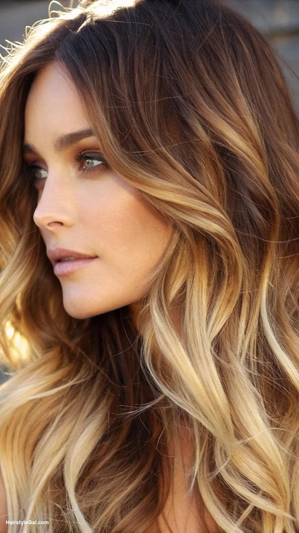 blonde hair for brown eyes Chestnut brown with blonde ombre