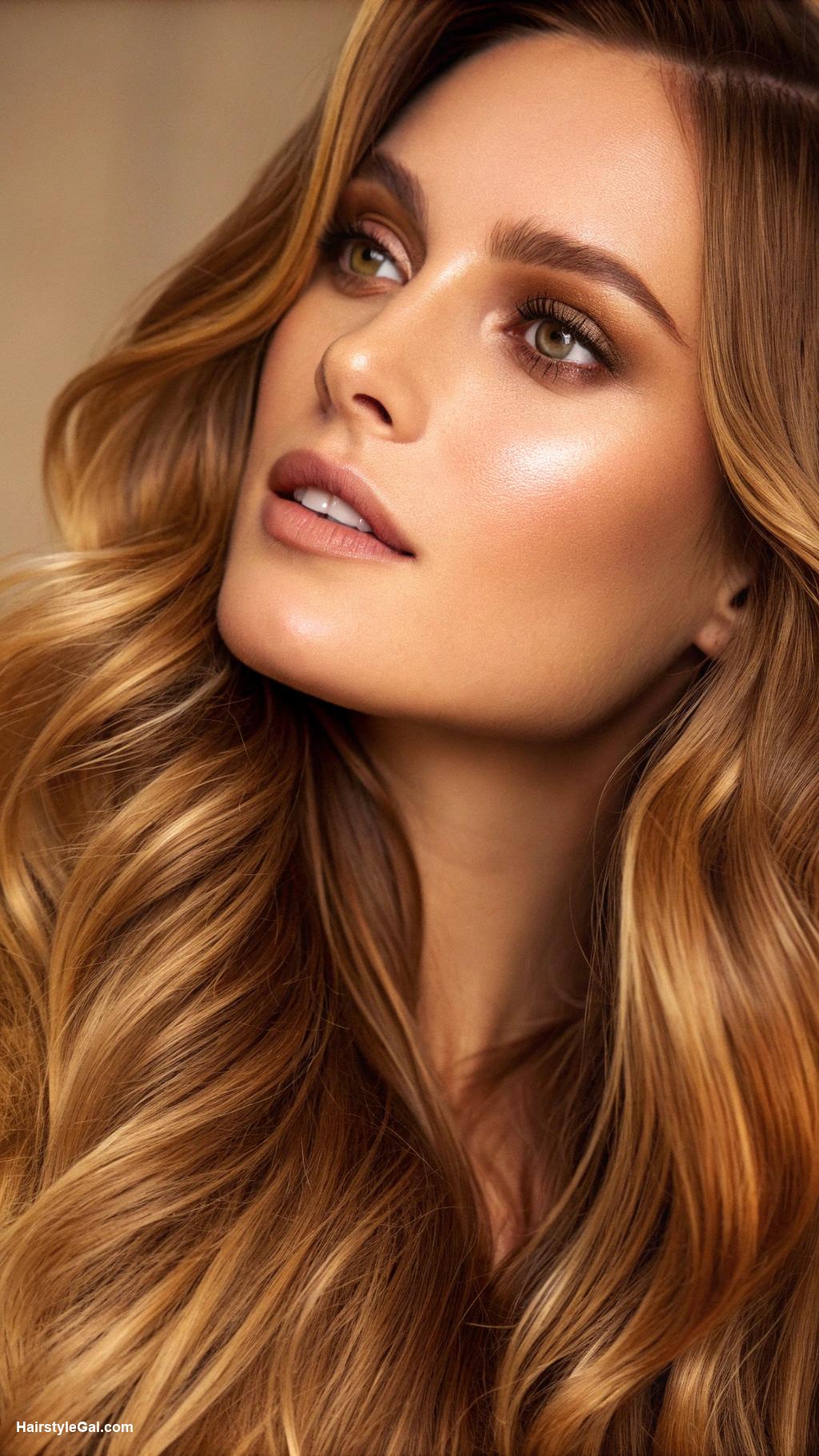blonde hair for brown eyes Honey blonde highlights on brown base