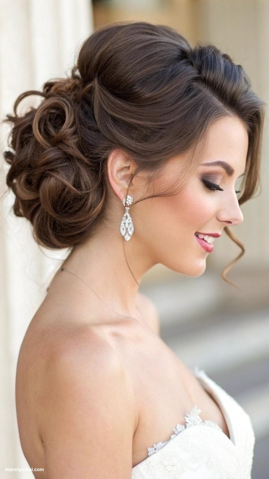 graduation hairstyles Classic updo with curls