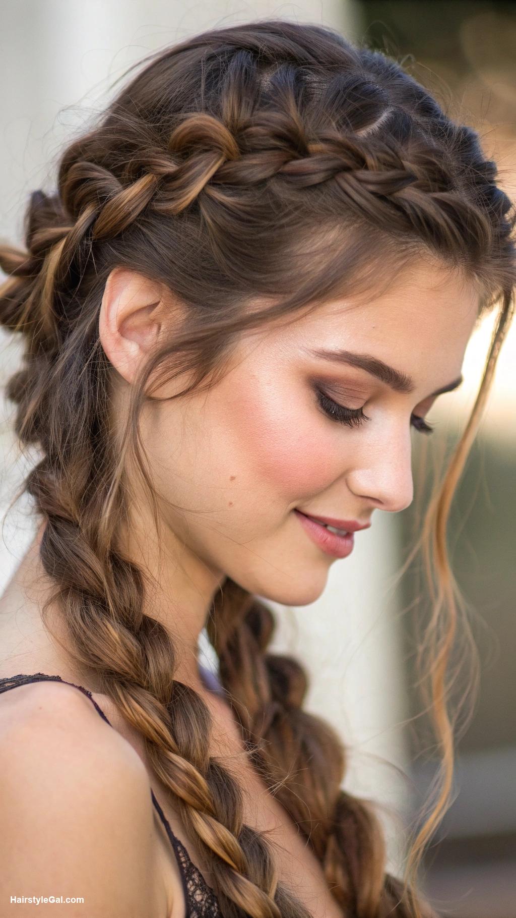 track meet hairstyles Double braids with loose tendrils