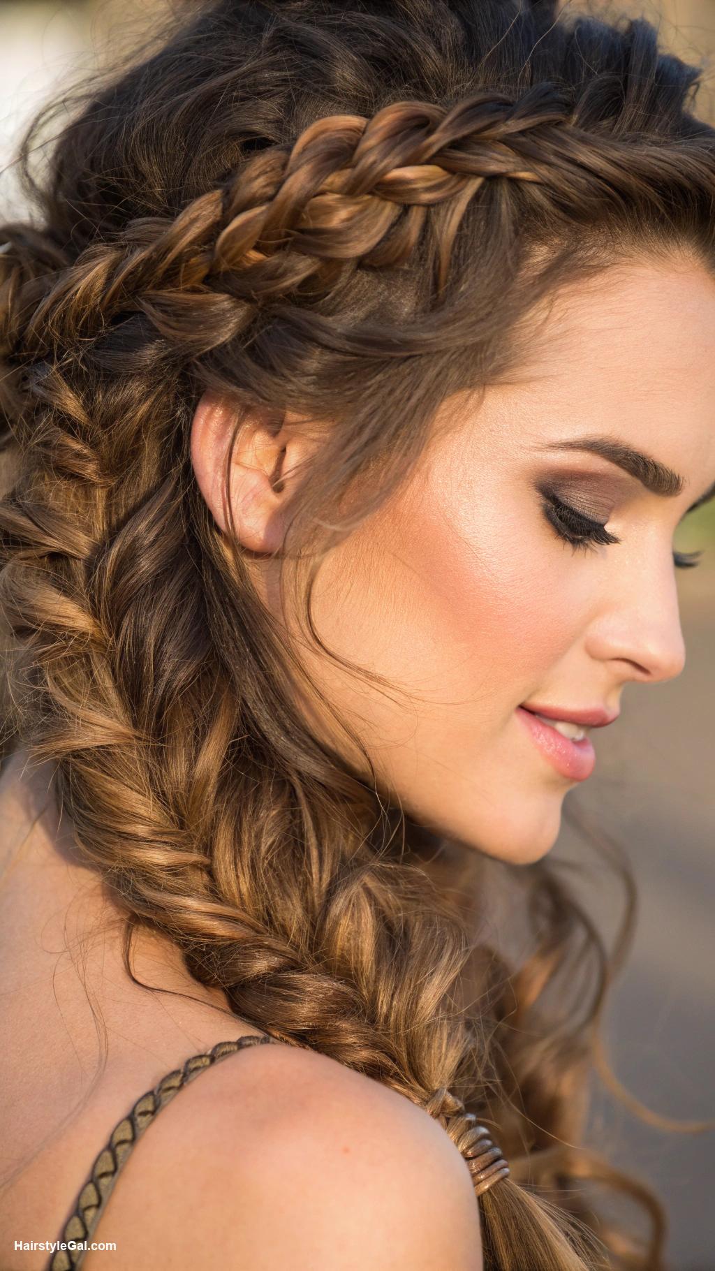 track meet hairstyles Fishtail braid with soft curls