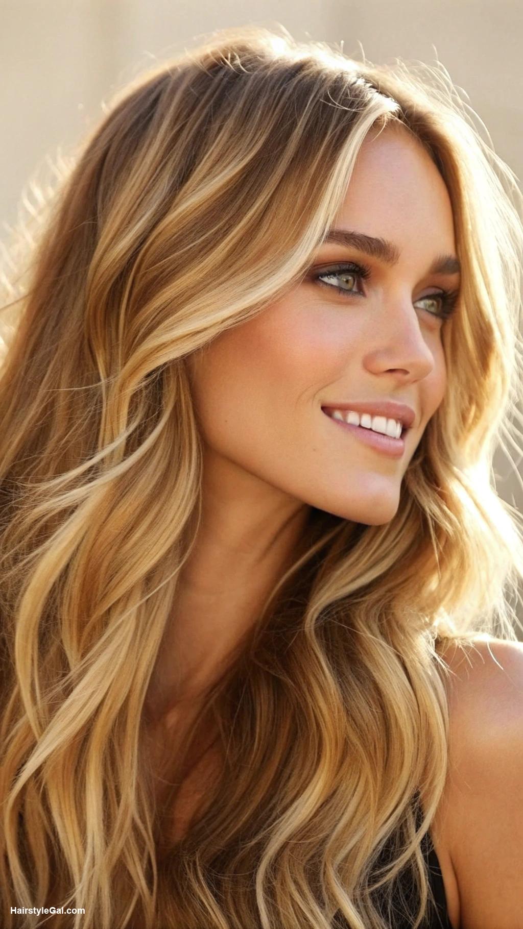 blonde lowlights Caramel lowlights on light blonde hair