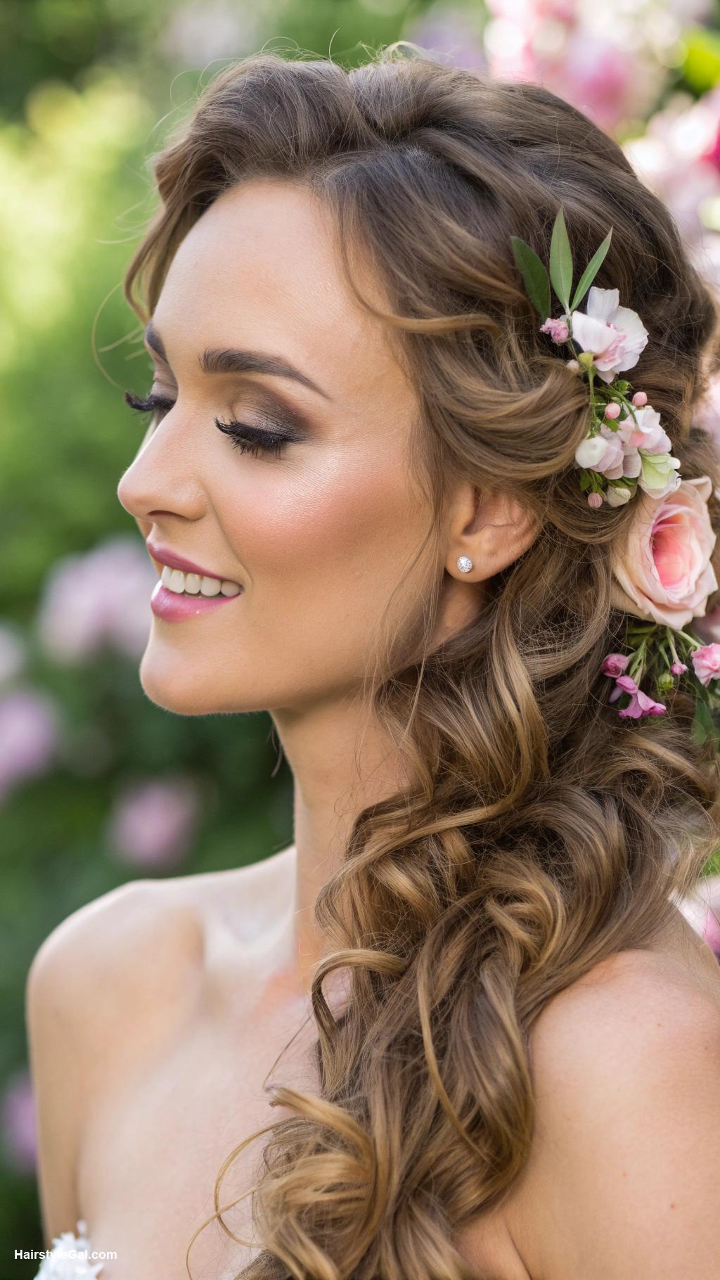 garden party hairstyles Side swept curls