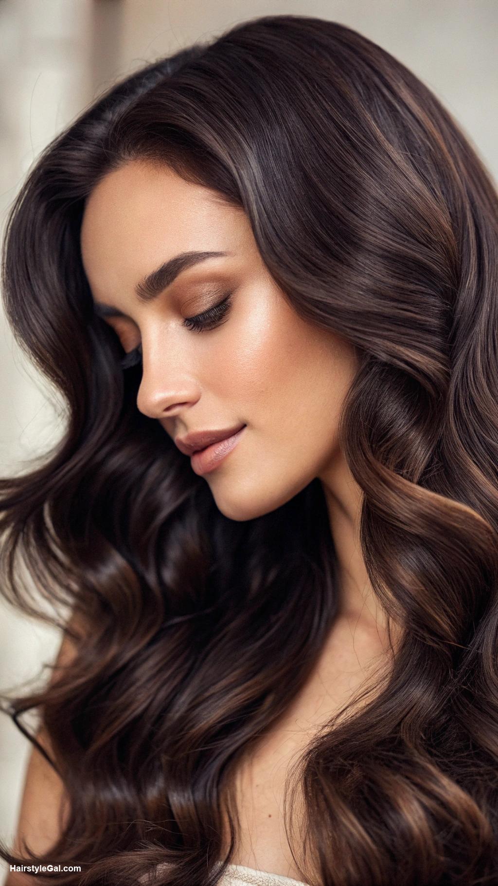 long haircuts for fine hair Long dark brown hair with texture