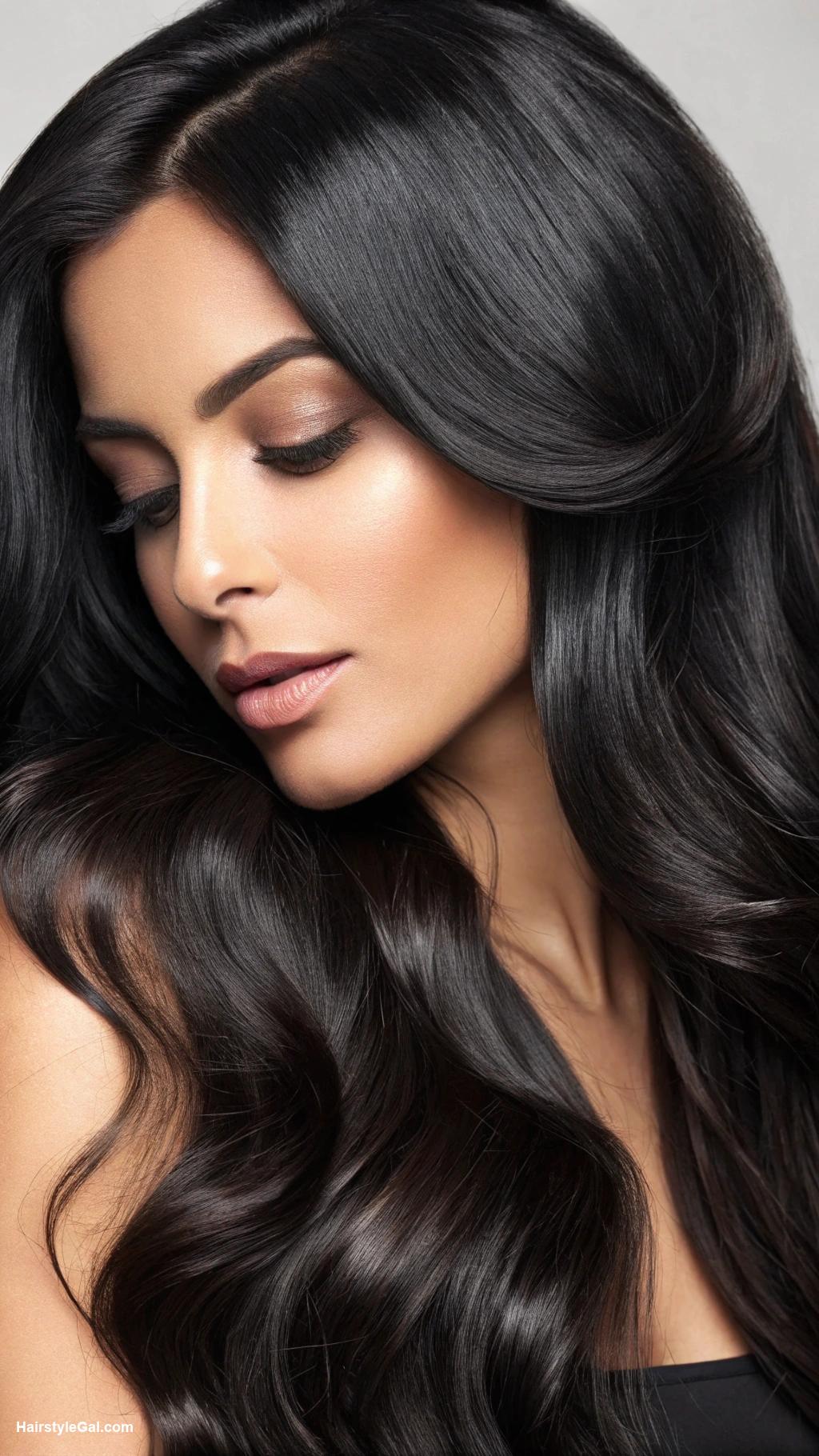 long haircuts for fine hair Long silky black hair