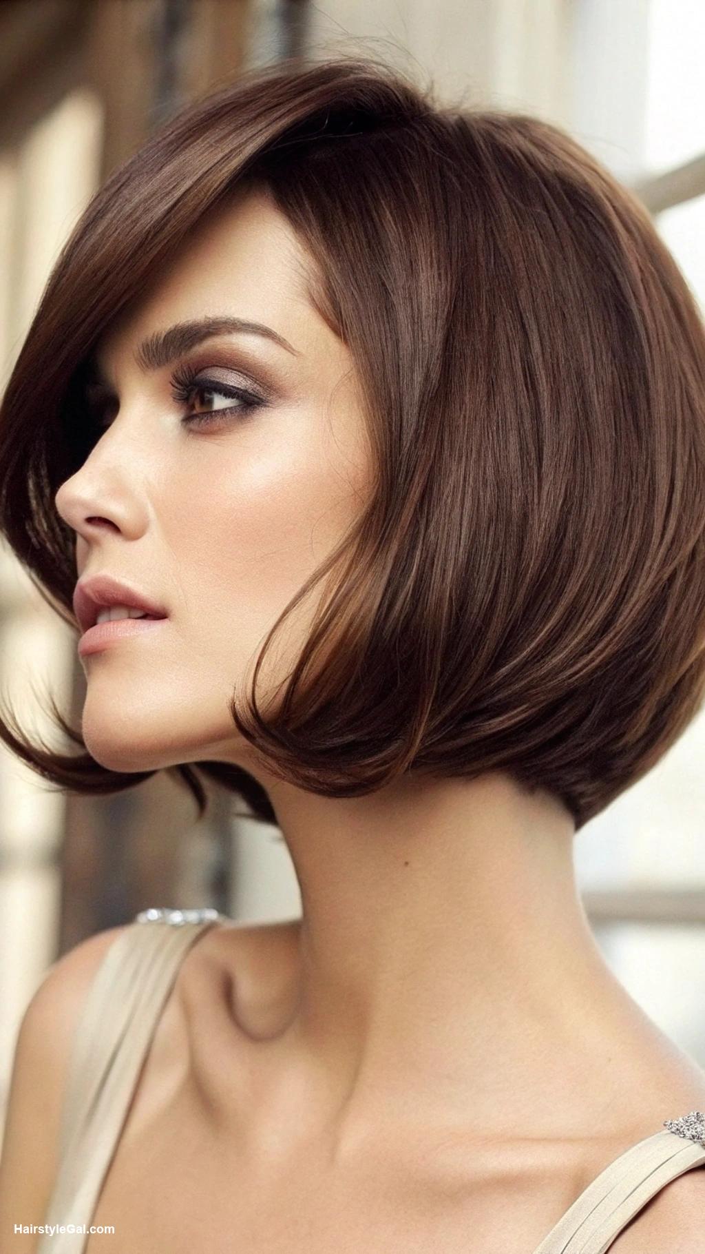 short hairstyles for women Asymmetrical bob for medium brown