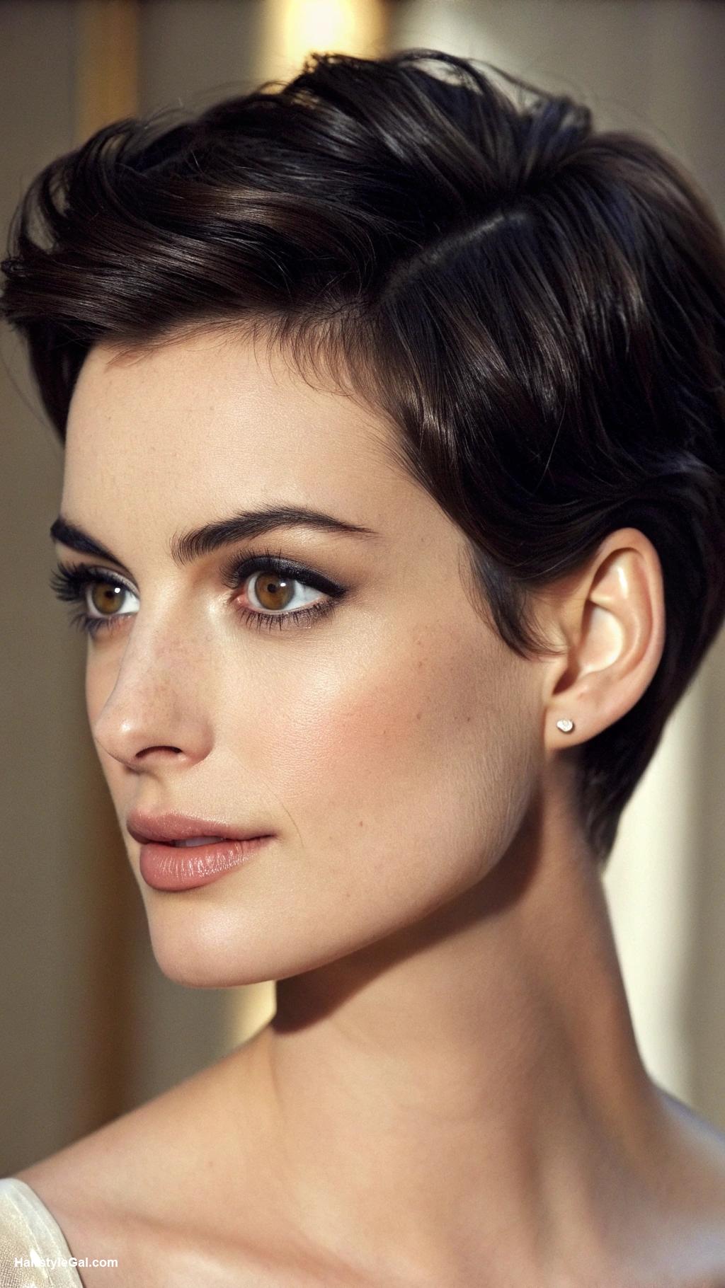 short hairstyles for women Classic pixie cut for dark hair