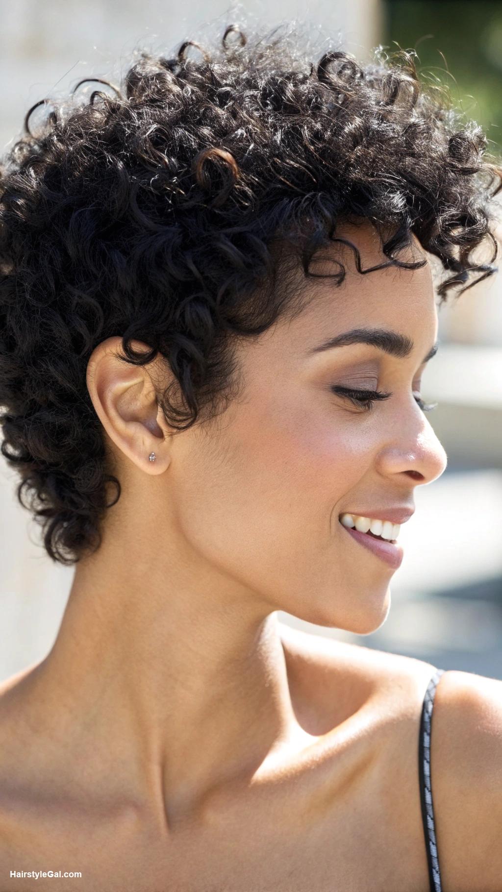 short hairstyles for women Curly pixie for natural black hair