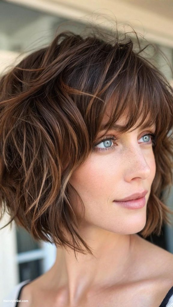 short hairstyles for women Short layered cut for tousled look