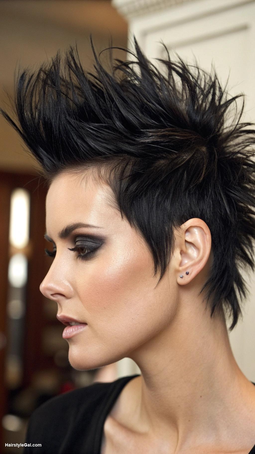 thick hair short haircut Edgy spiky cut for black hair