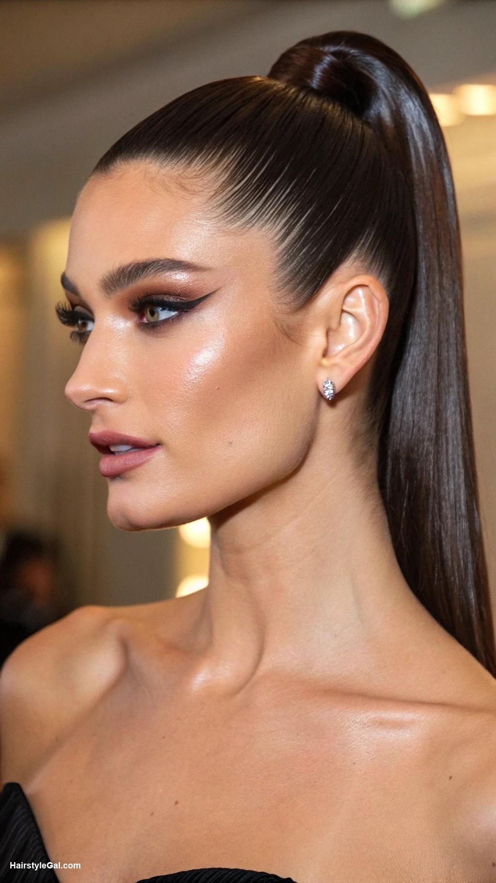 baddie hairstyles Sleek High Ponytail