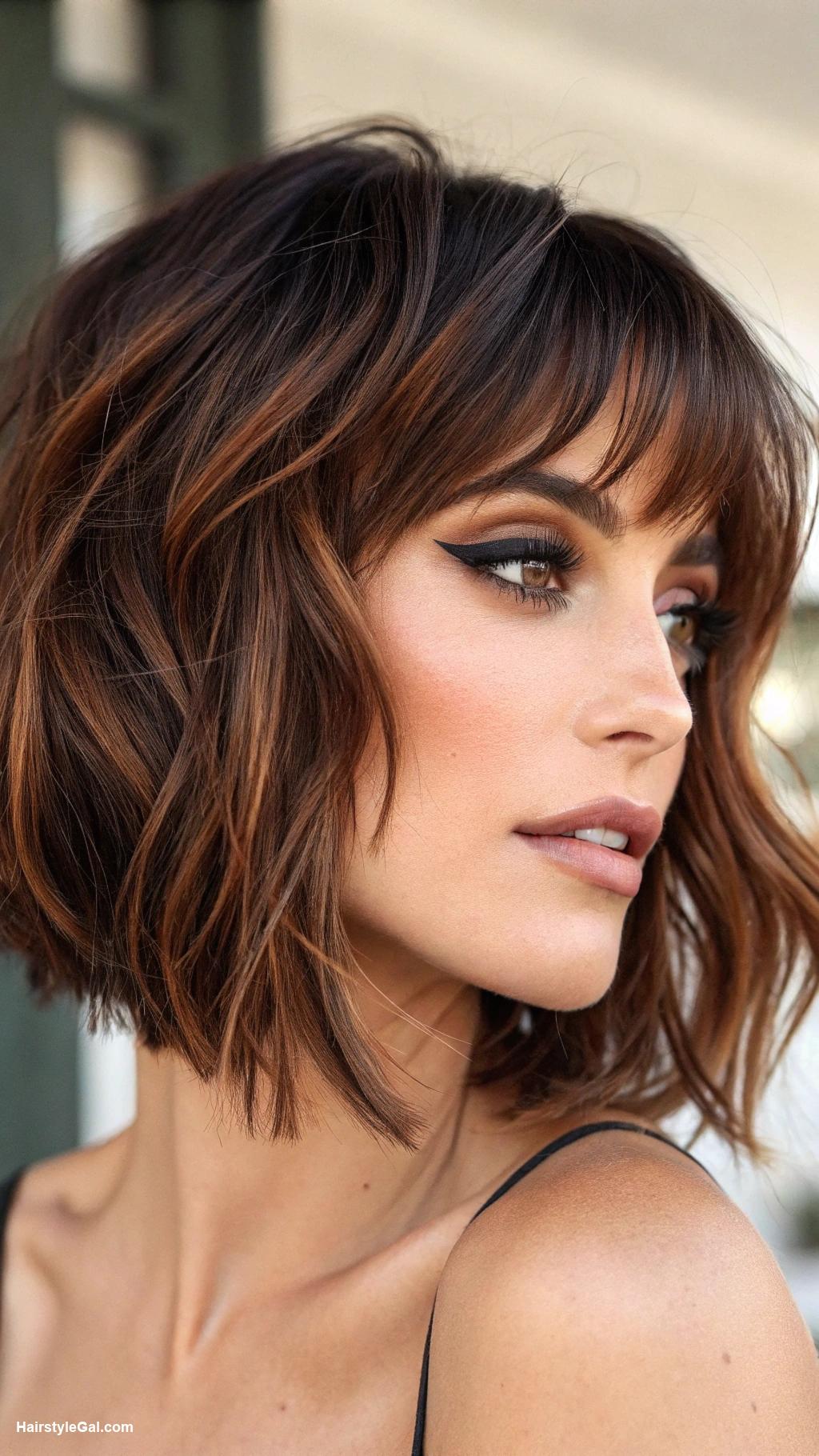 baddie hairstyles Textured Bob Cut