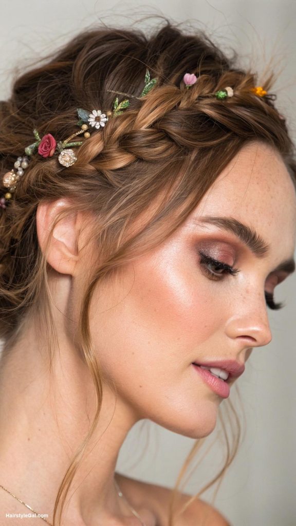 boho braids Bohemian braid into a low bun