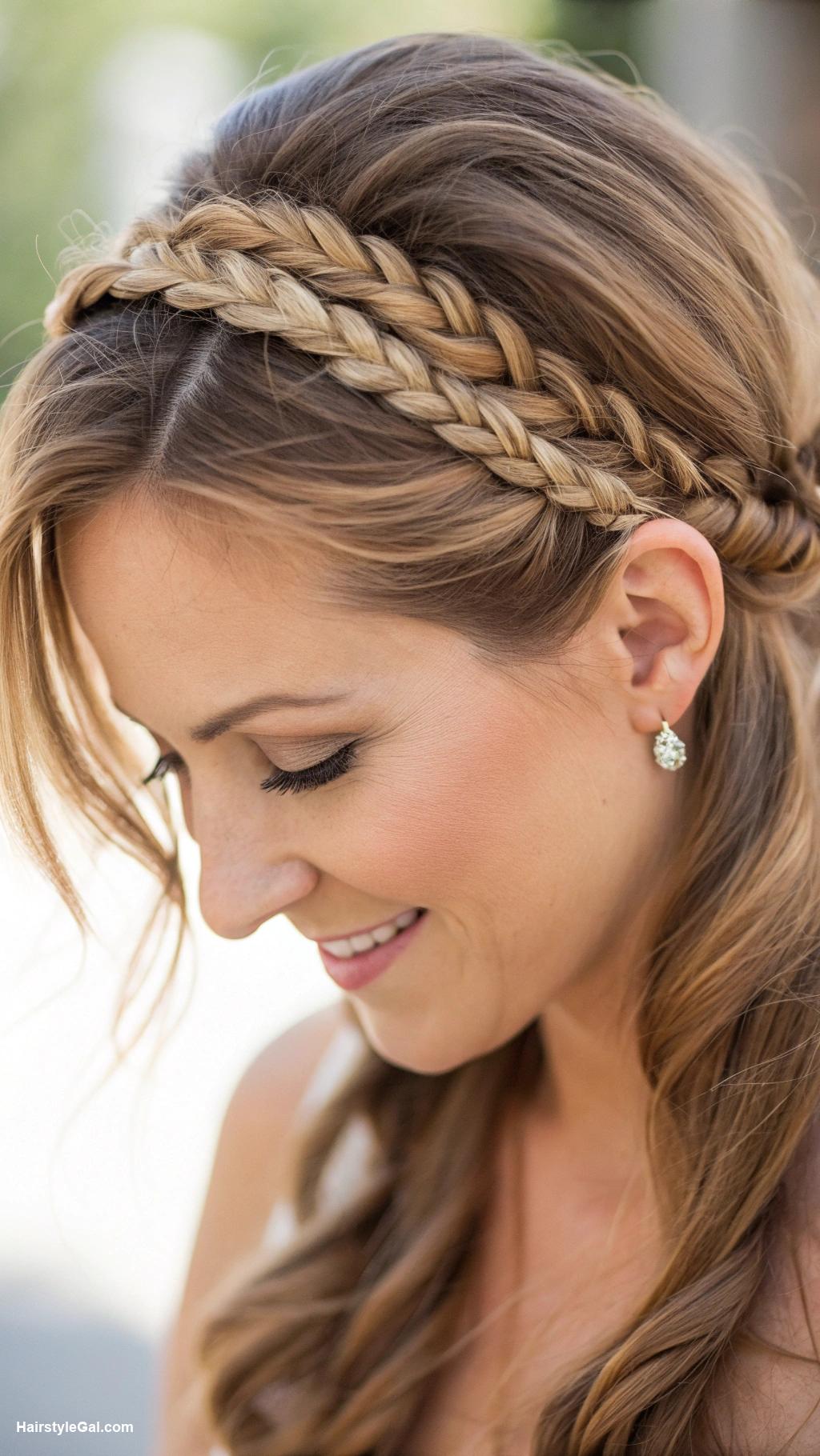 boho braids Braided headband with loose tresses