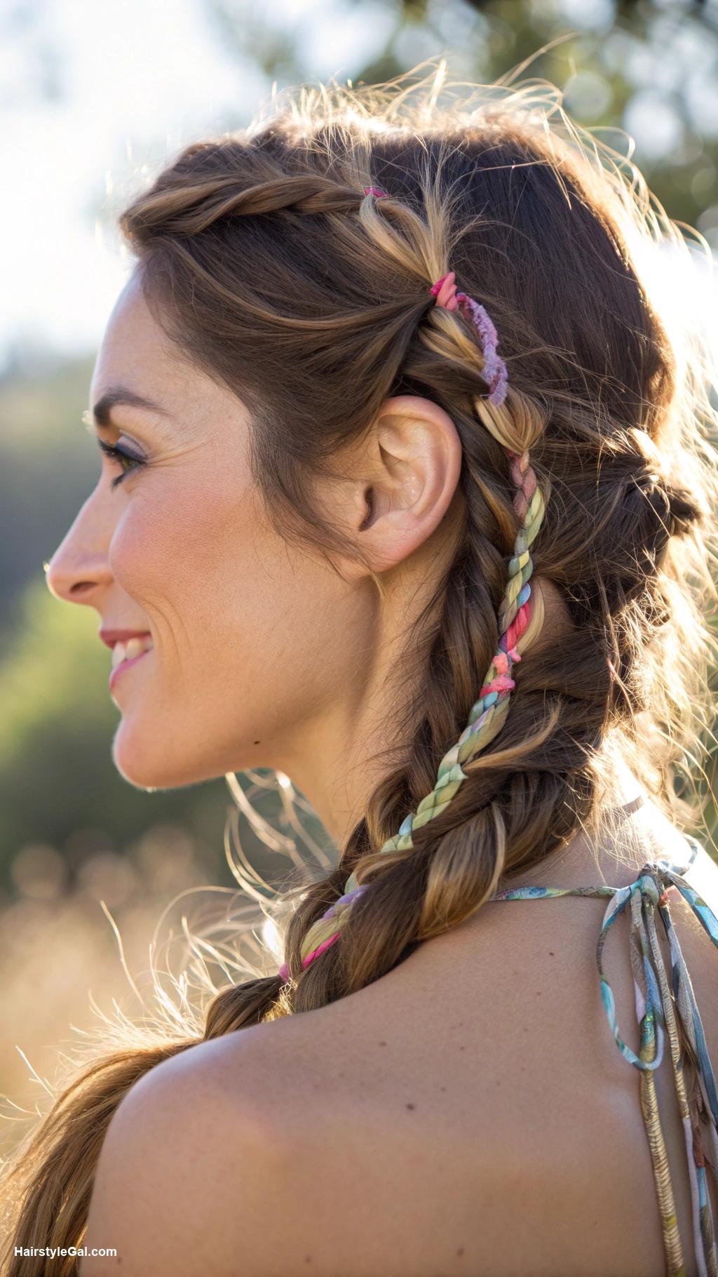 boho braids Classic three strand braid styled down