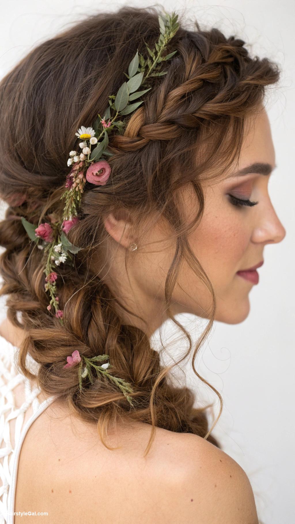 boho braids Side braid with loose curls