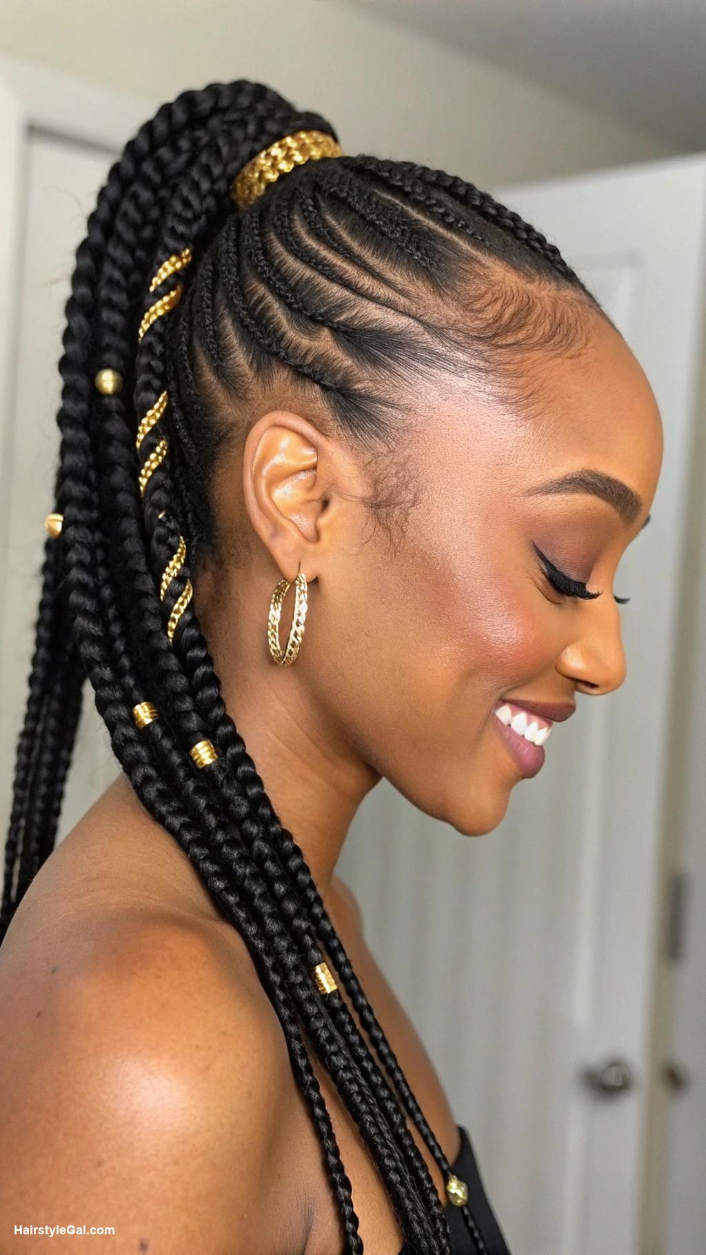 fulani braids Hidden Fulani Braids Ponytail