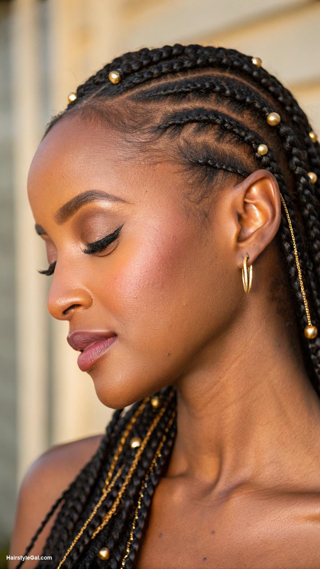 fulani braids Side Parted Fulani Braids