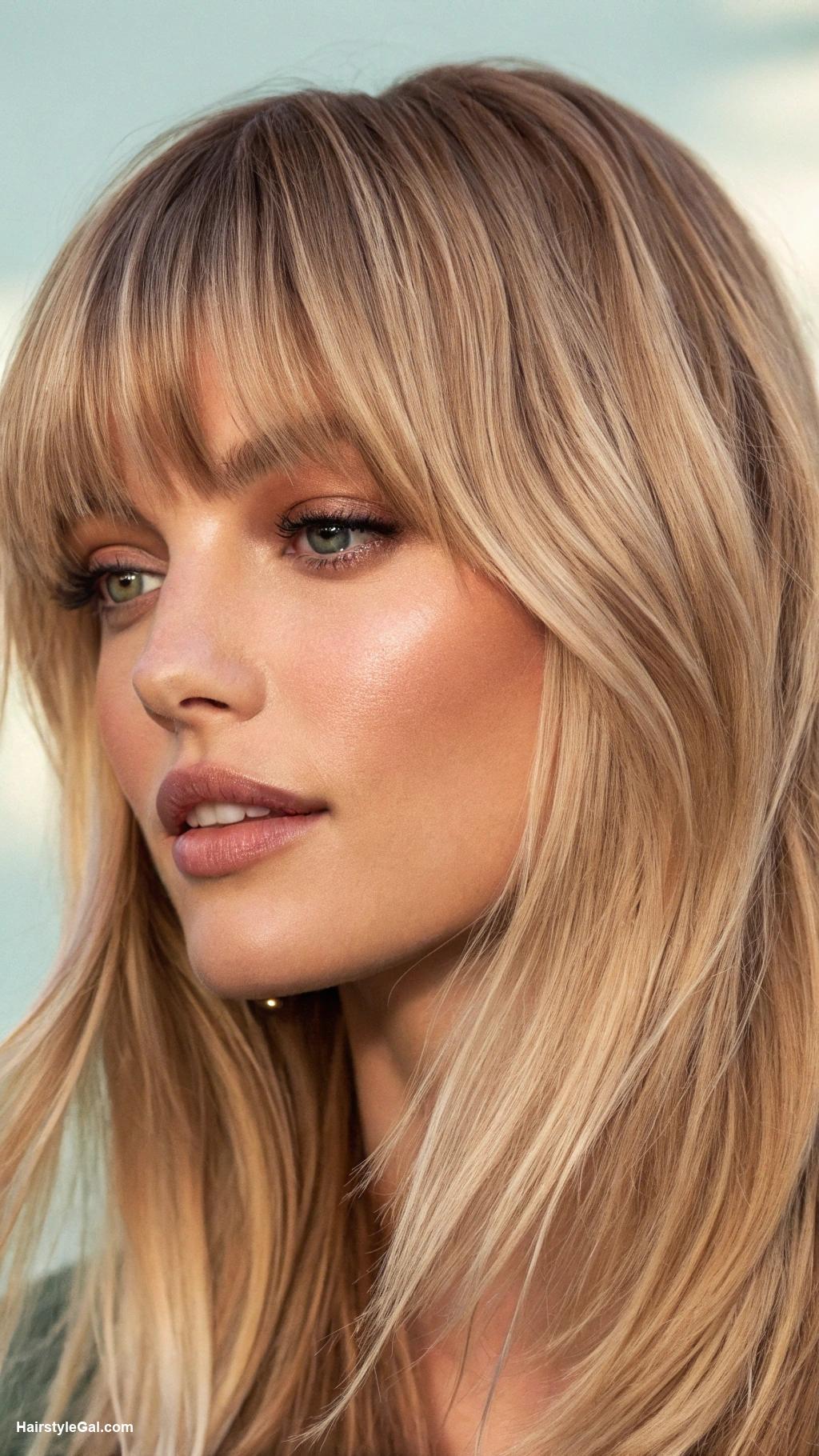 low maintenance bangs Fringe bangs for soft blonde hair