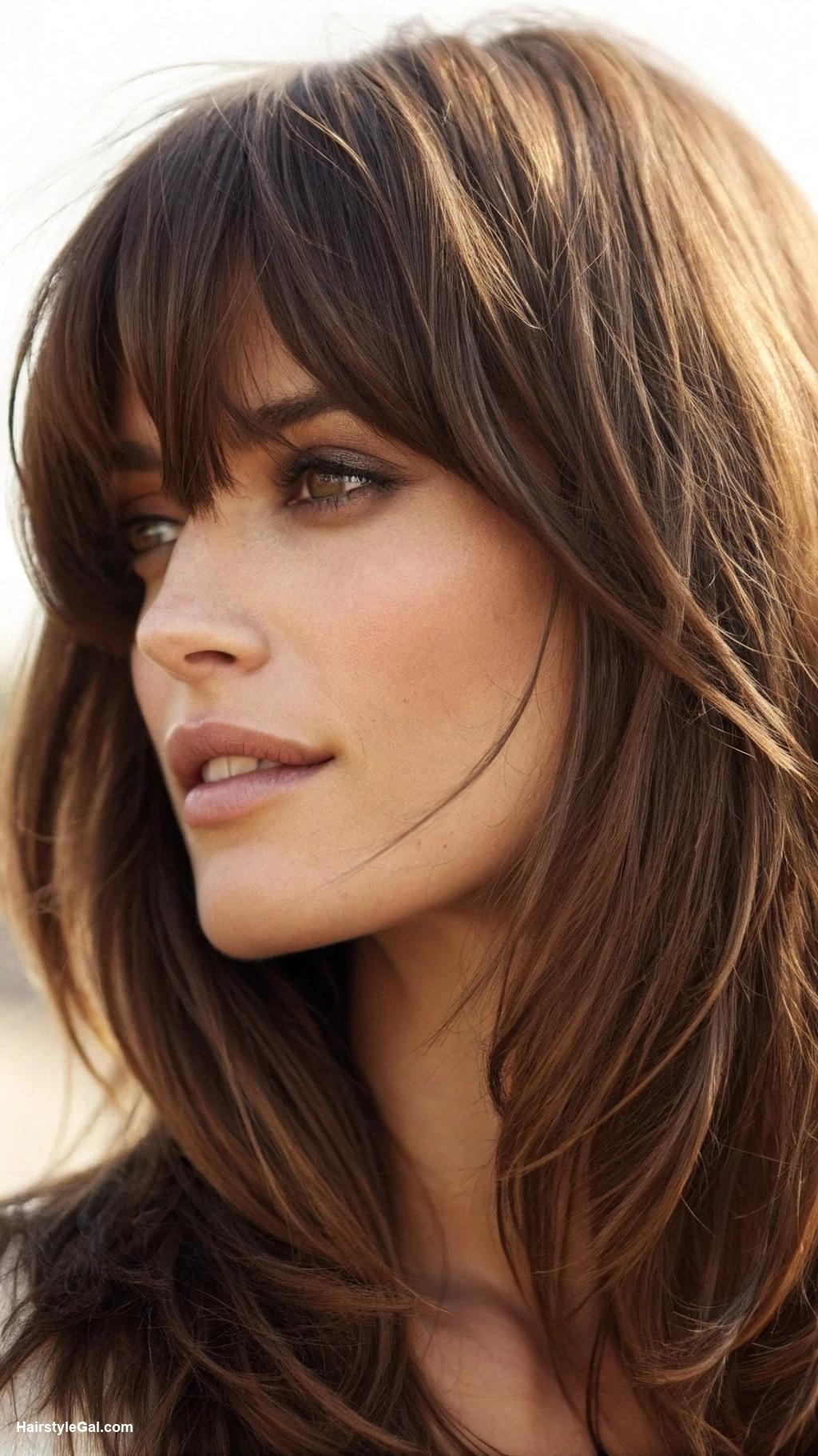 low maintenance bangs Layered bangs for medium brown hair