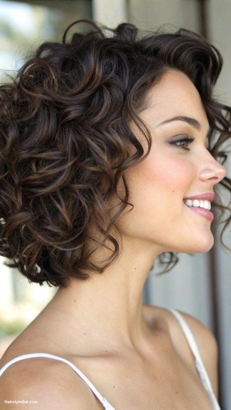 medium length curly hairstyles Mid length curly bob