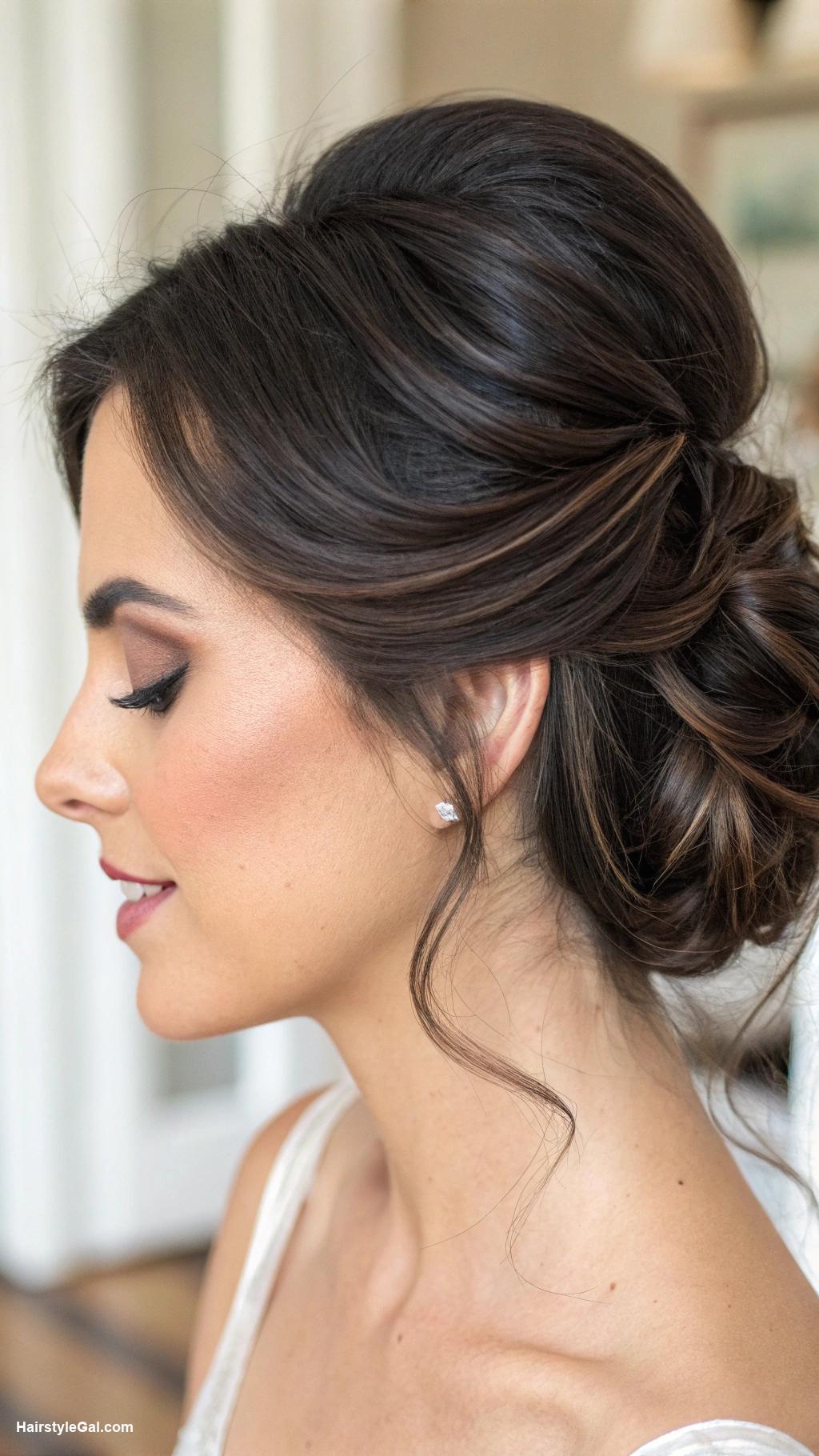 nursing hairstyles Low twisted chignon for elegance