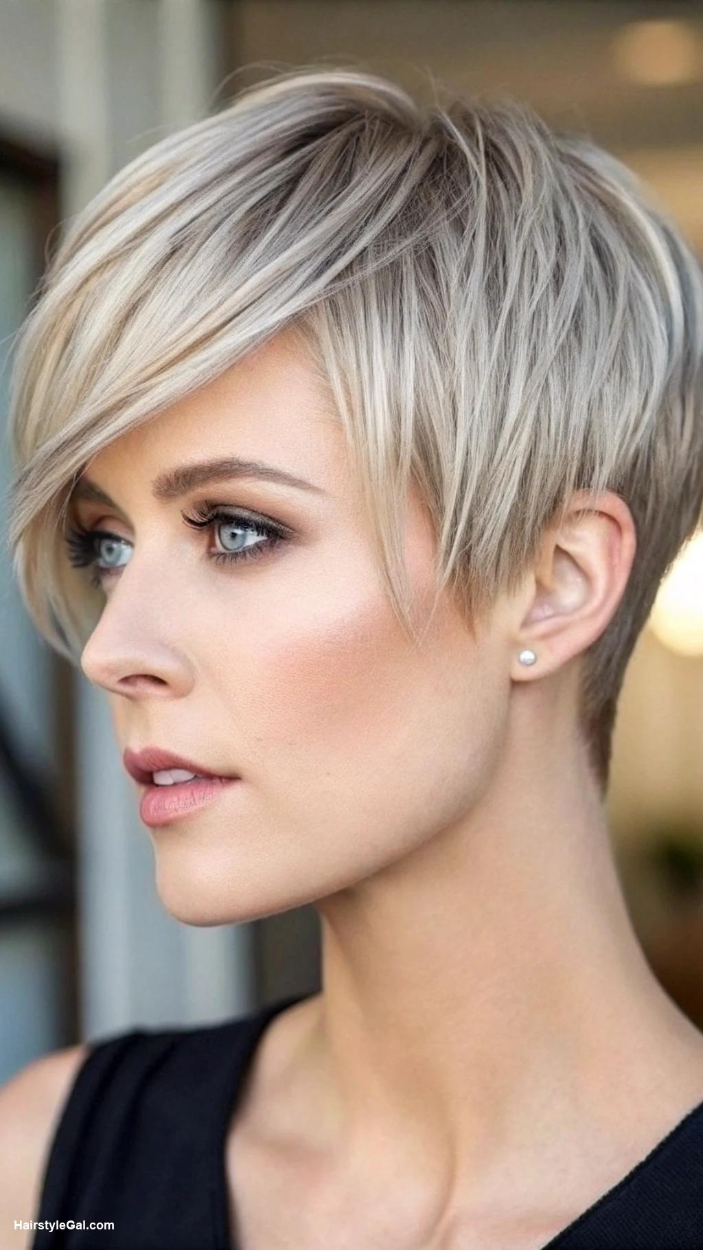 pixie haircuts for thin fine hair Long pixie cut for thin hair