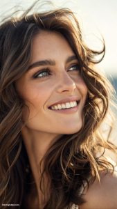 short wavy hairstyles Casual effortless waves for medium brown