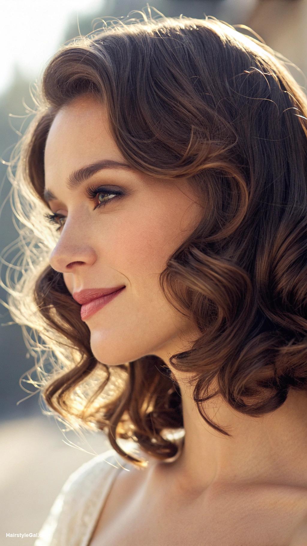 shoulder length hair thin fine Classic curls for shoulder length brown