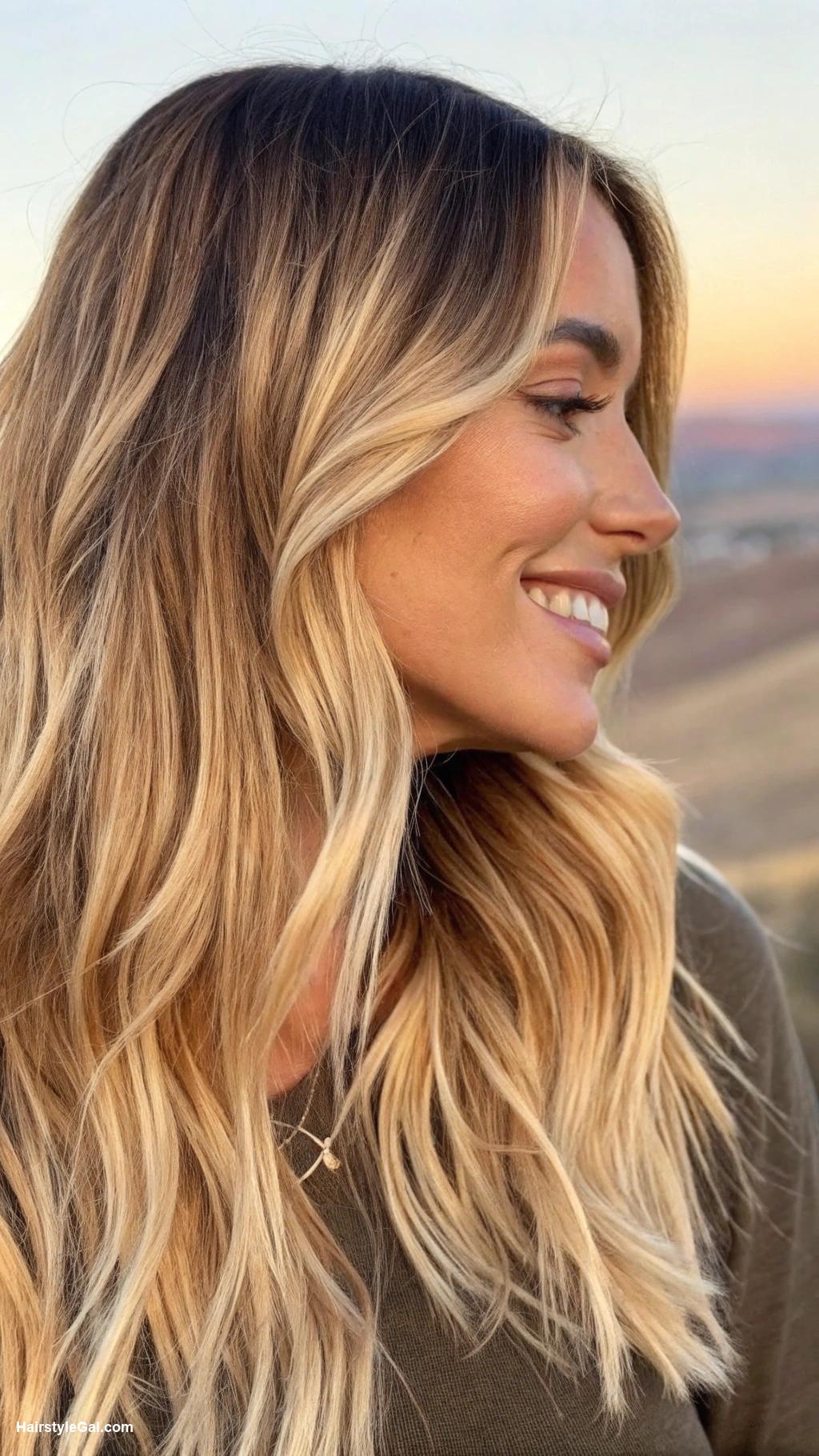 texas hairstyles Blonde balayage with soft layers