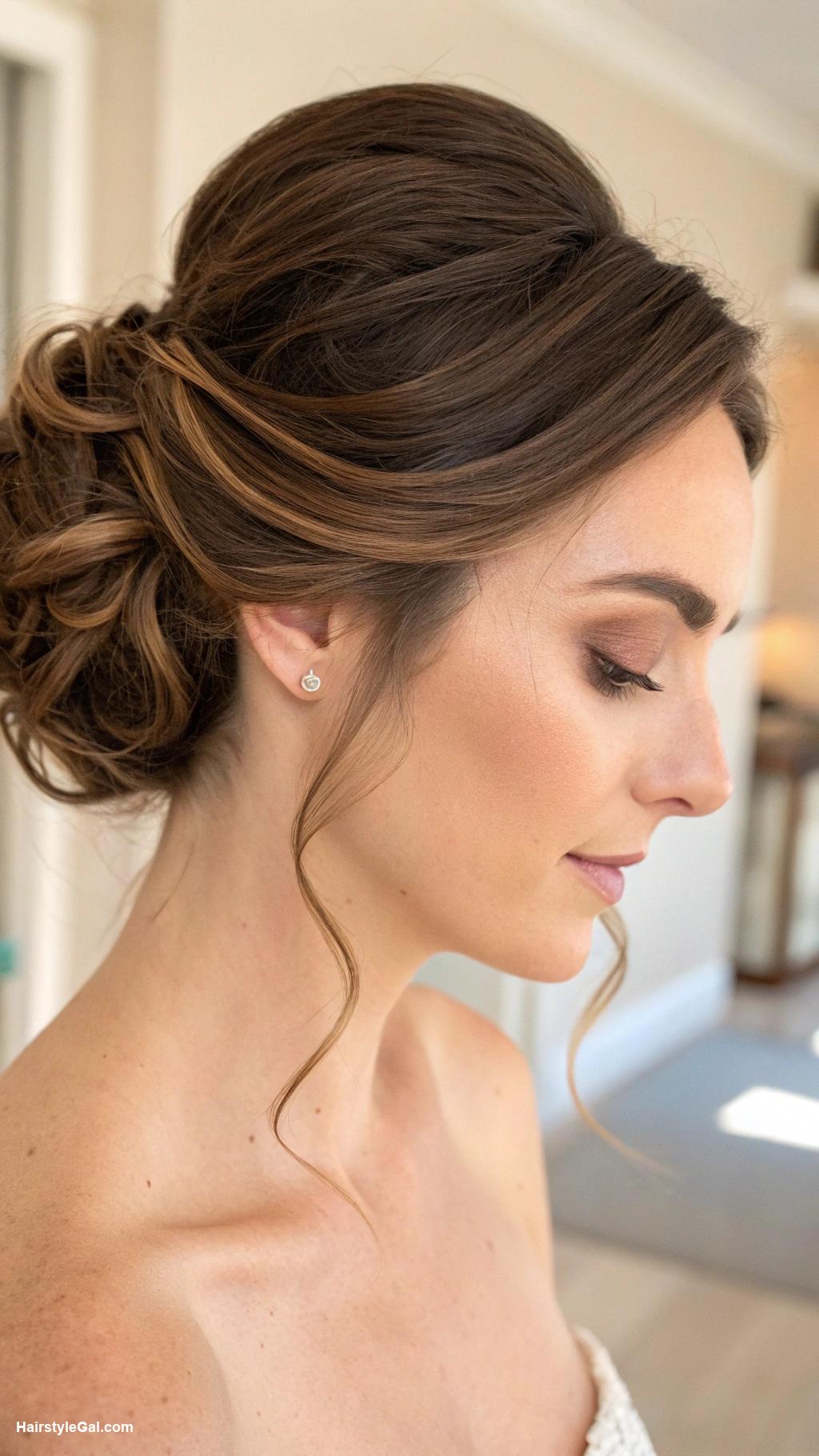 thin hair formal hairstyles Elegant chignon with soft waves